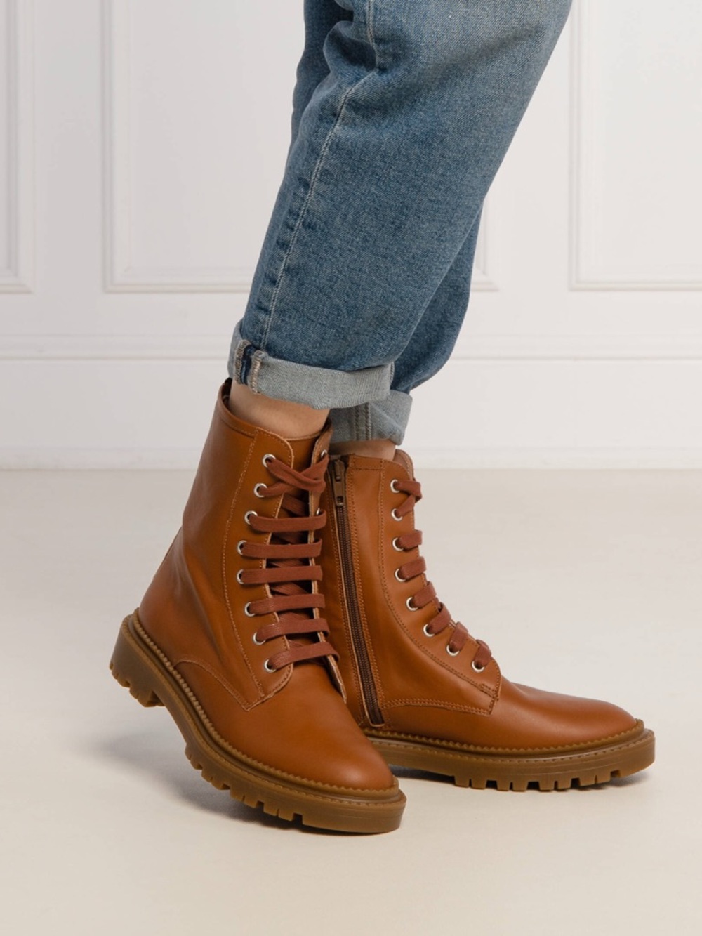 New in Box Marella Leather Lace up boots  $400 MSRP